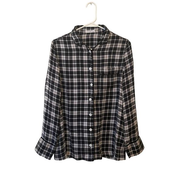 Equipment Tops - Equipment Femme Silk Plaid Button Down Shirt